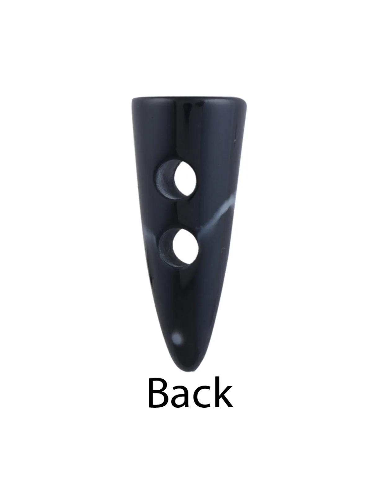 2-Hole Black with Grey Marble Texture Toggle Button