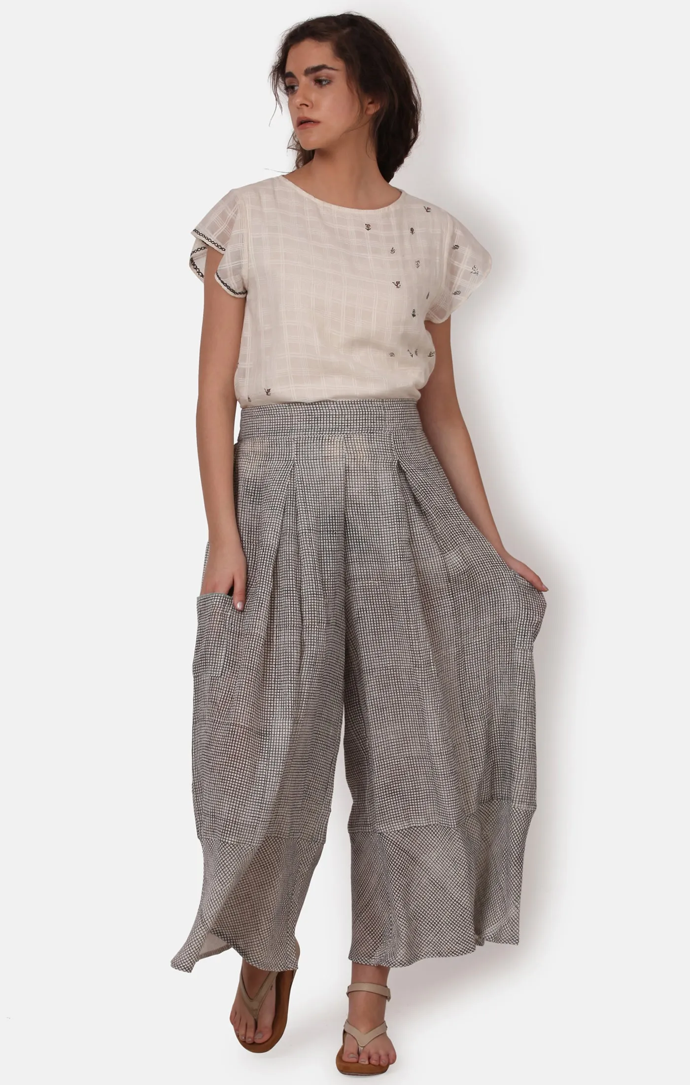 Checked Culotte