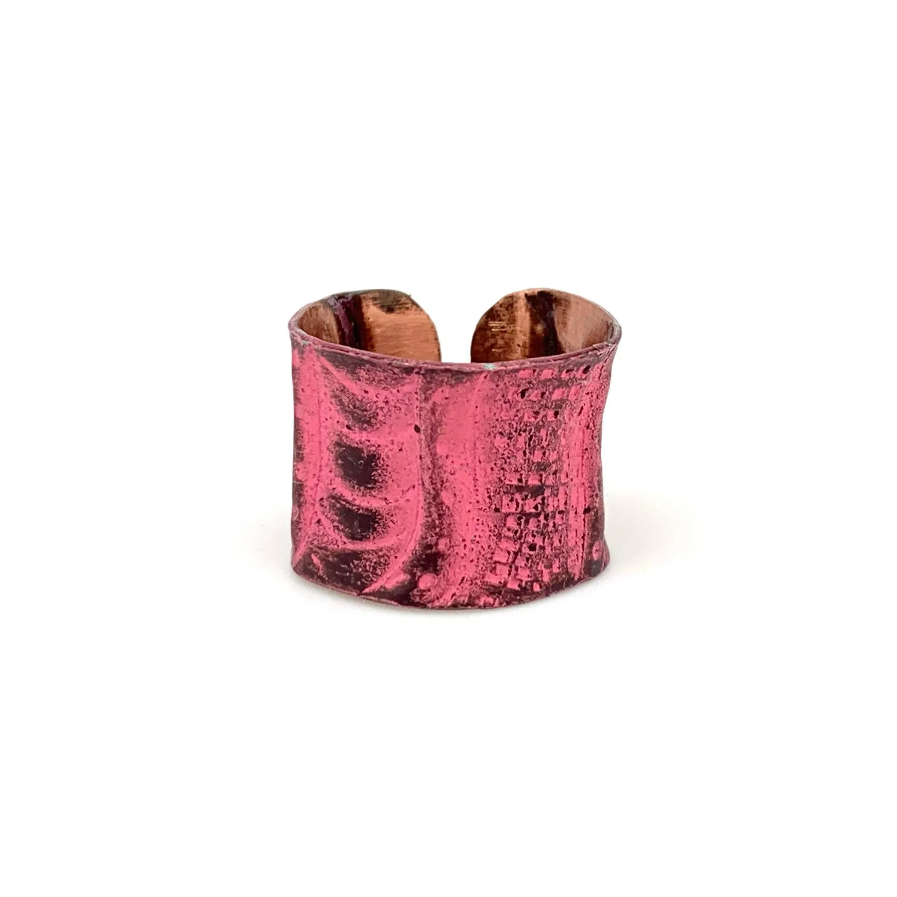 Coral Waves Copper Patina Ring