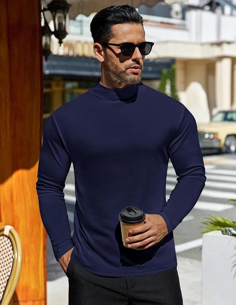 Ekouaer Men Mock Turtleneck Pullover Undershirt (US Only)