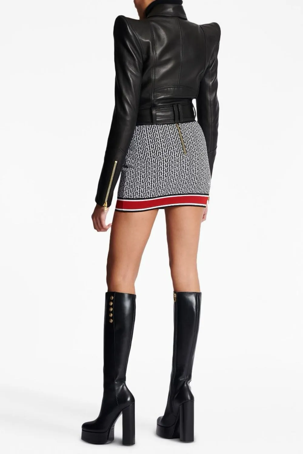 Izaiah Cropped Leather Jacket
