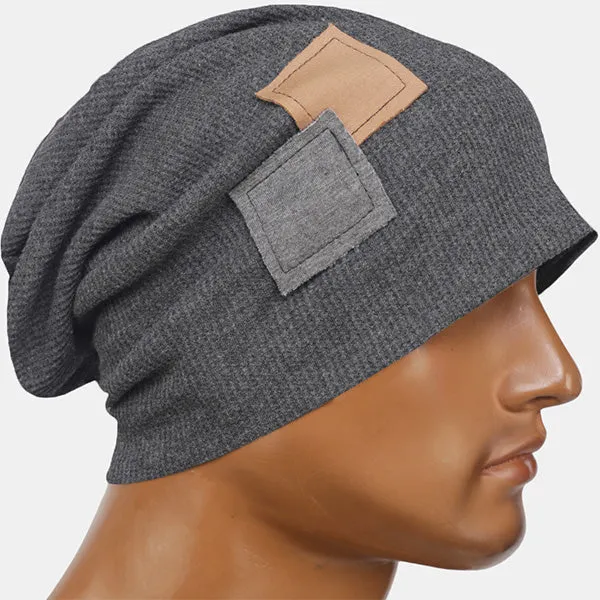 Men Cotton Beanie Slouchy Hat B418