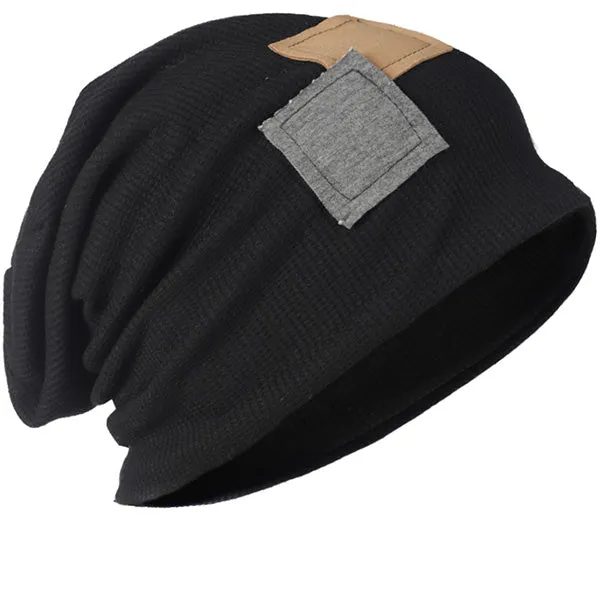 Men Cotton Beanie Slouchy Hat B418
