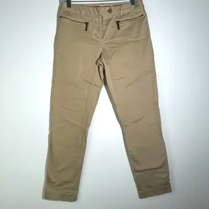 Michael Michael Kors Chic Beige Trousers with Zipper Details