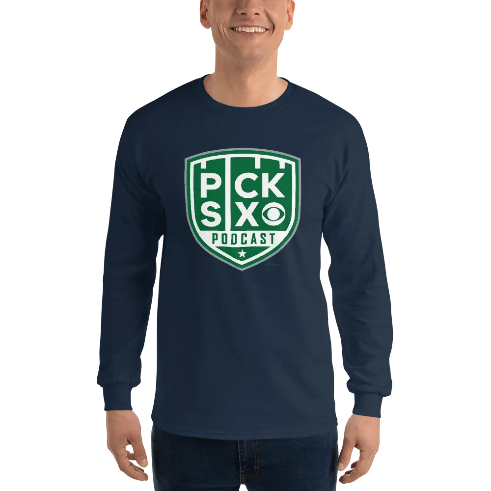 Pick Six Podcast Logo Adult Long Sleeve T-Shirt