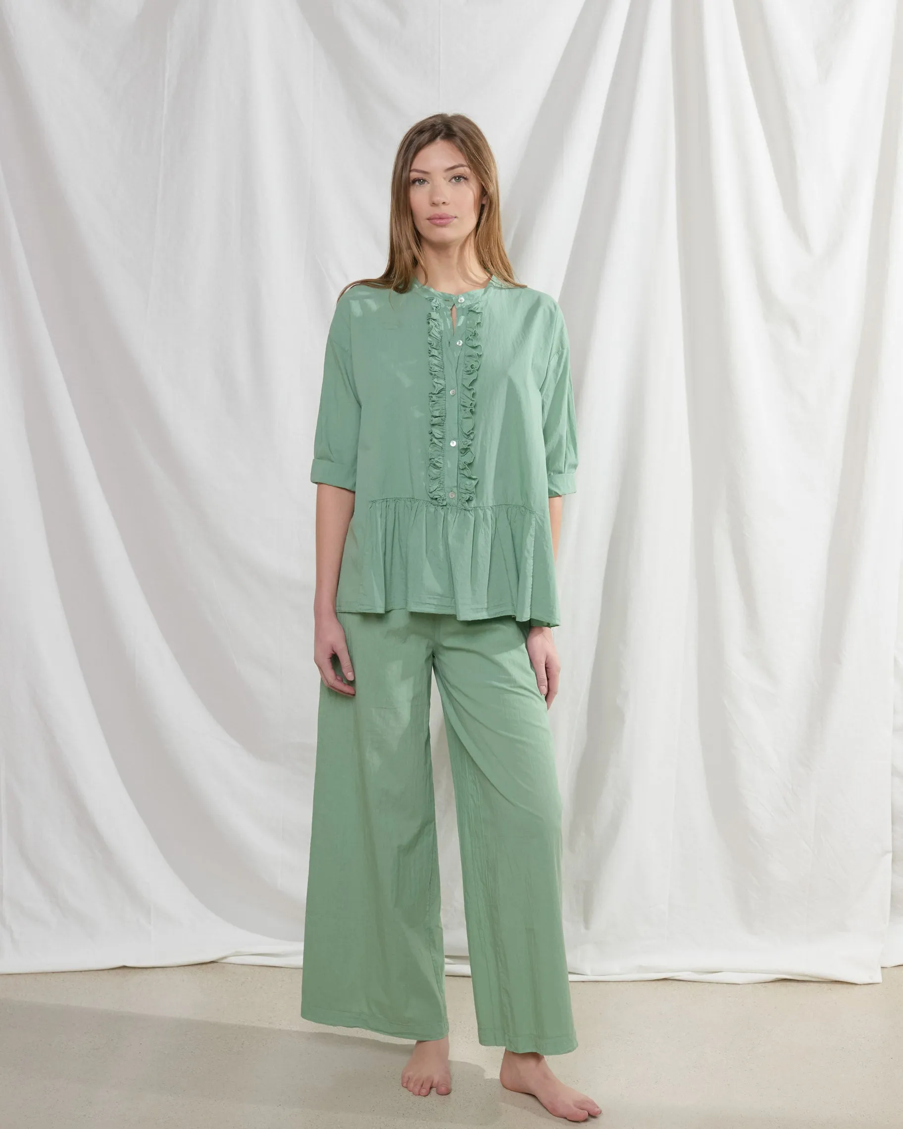 rialto48 Cotton Trousers in Green