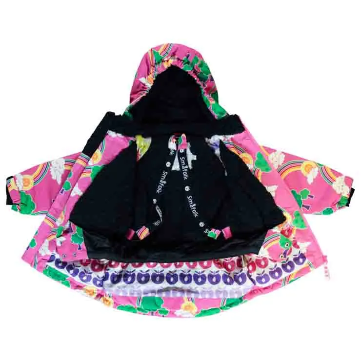 Smafolk Winter Coat - Rainbow Pink