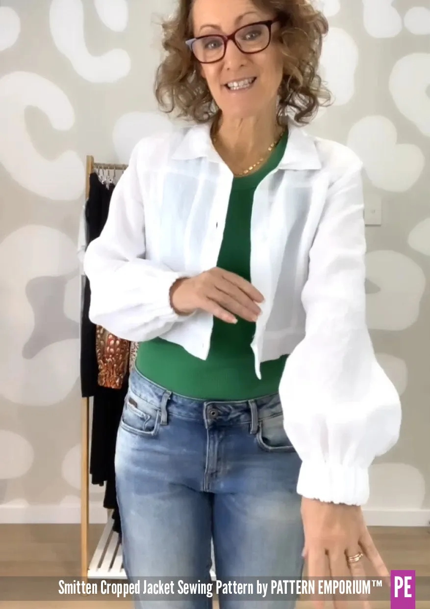 Smitten | Jean-style Cropped Jacket Sewing Pattern