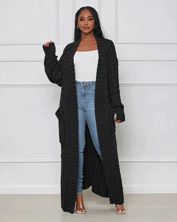 Theodora - V-neck Casual Long Cardigan