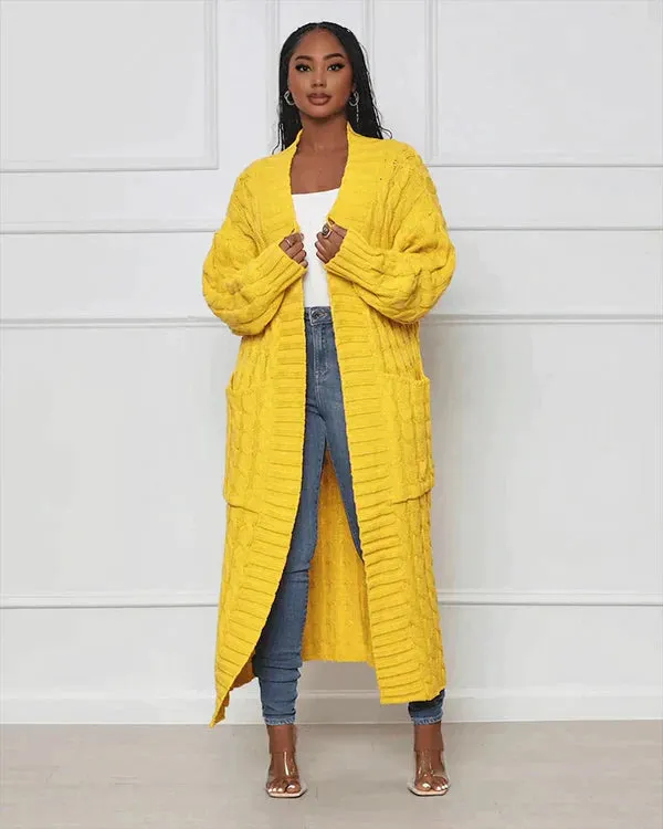 Theodora - V-neck Casual Long Cardigan